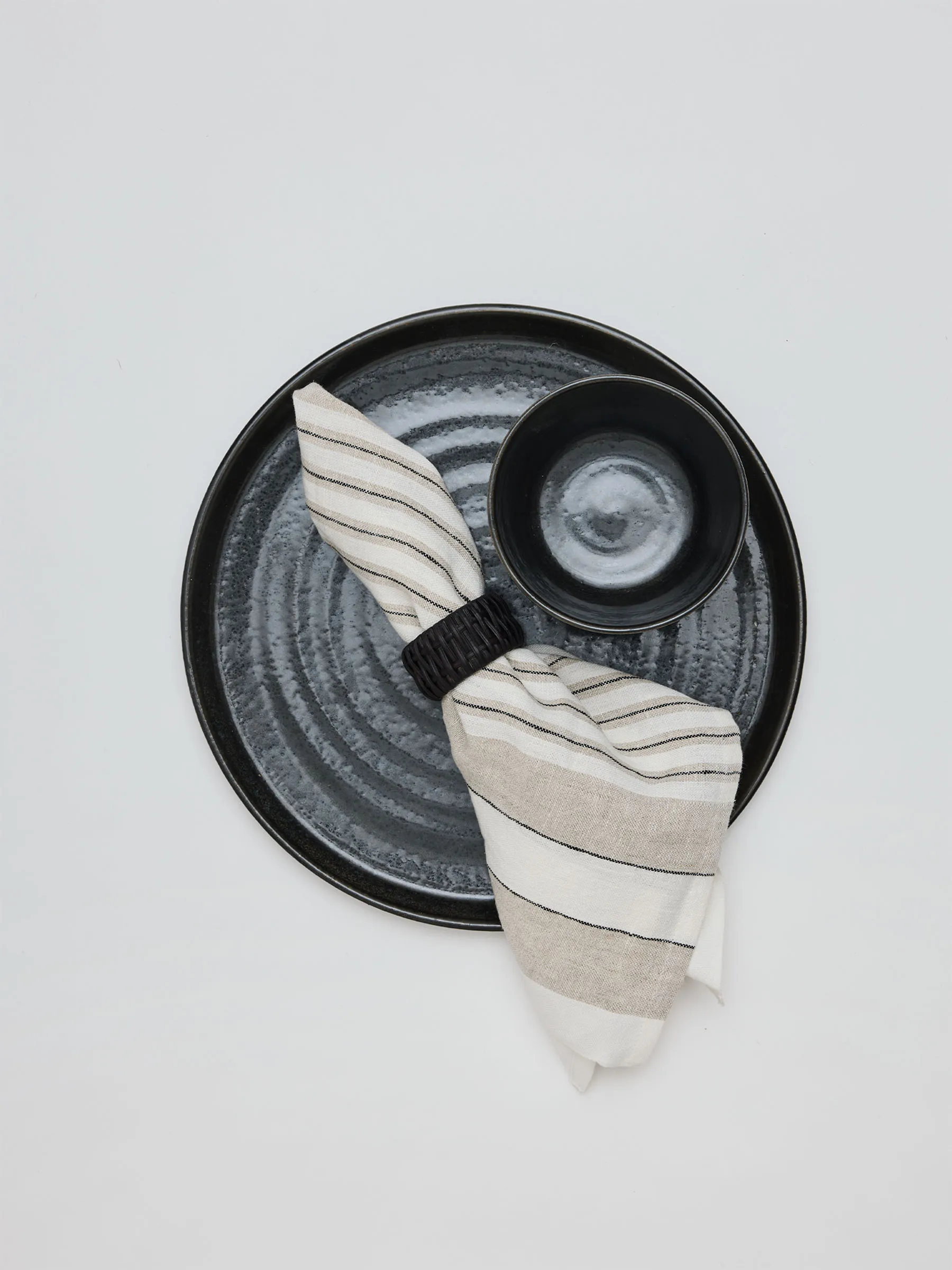 Noah Leinenserviette 50x50 cm, Beige stripe Tell Me More