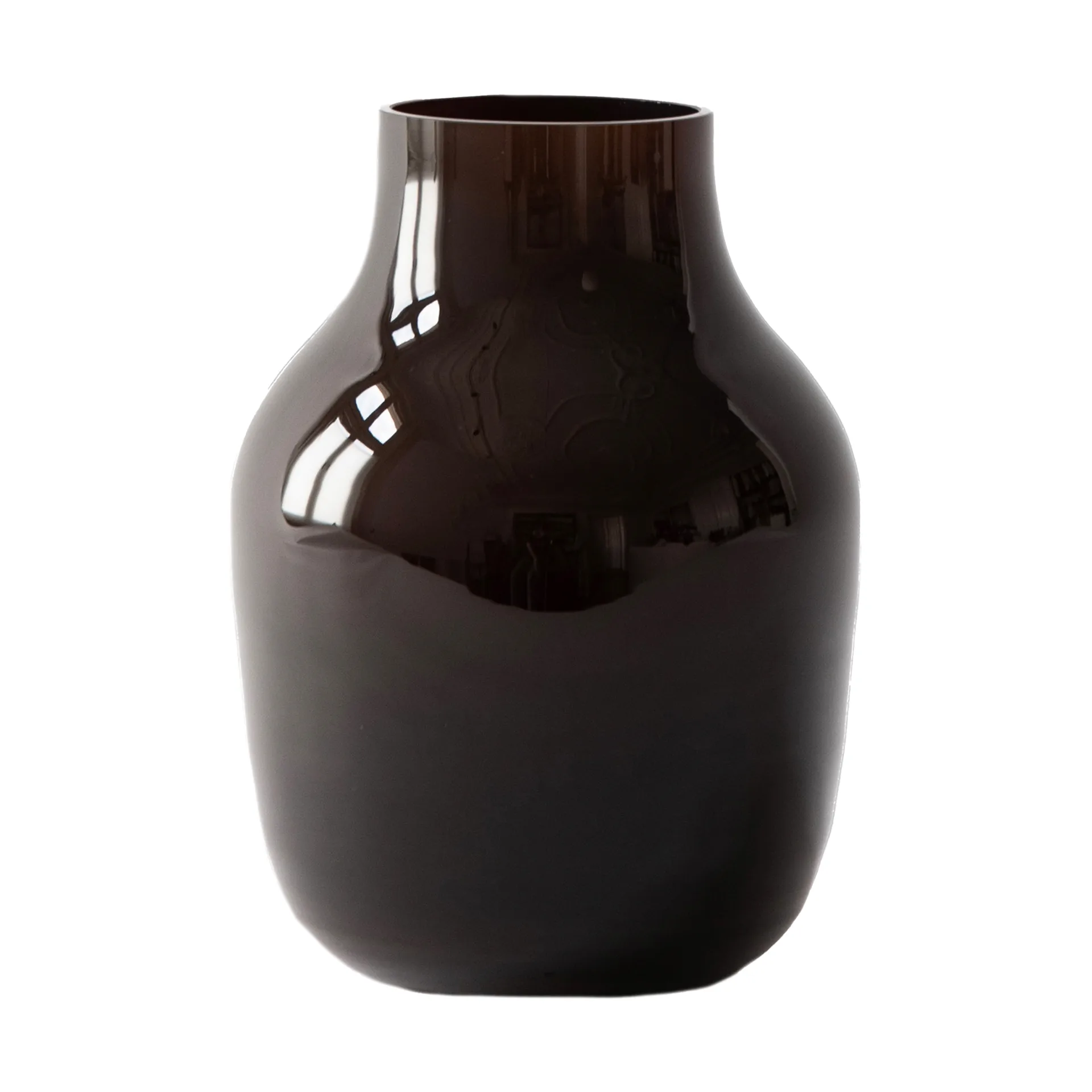 Paloma Vase Medium 21 cm, Dark brown Tell Me More