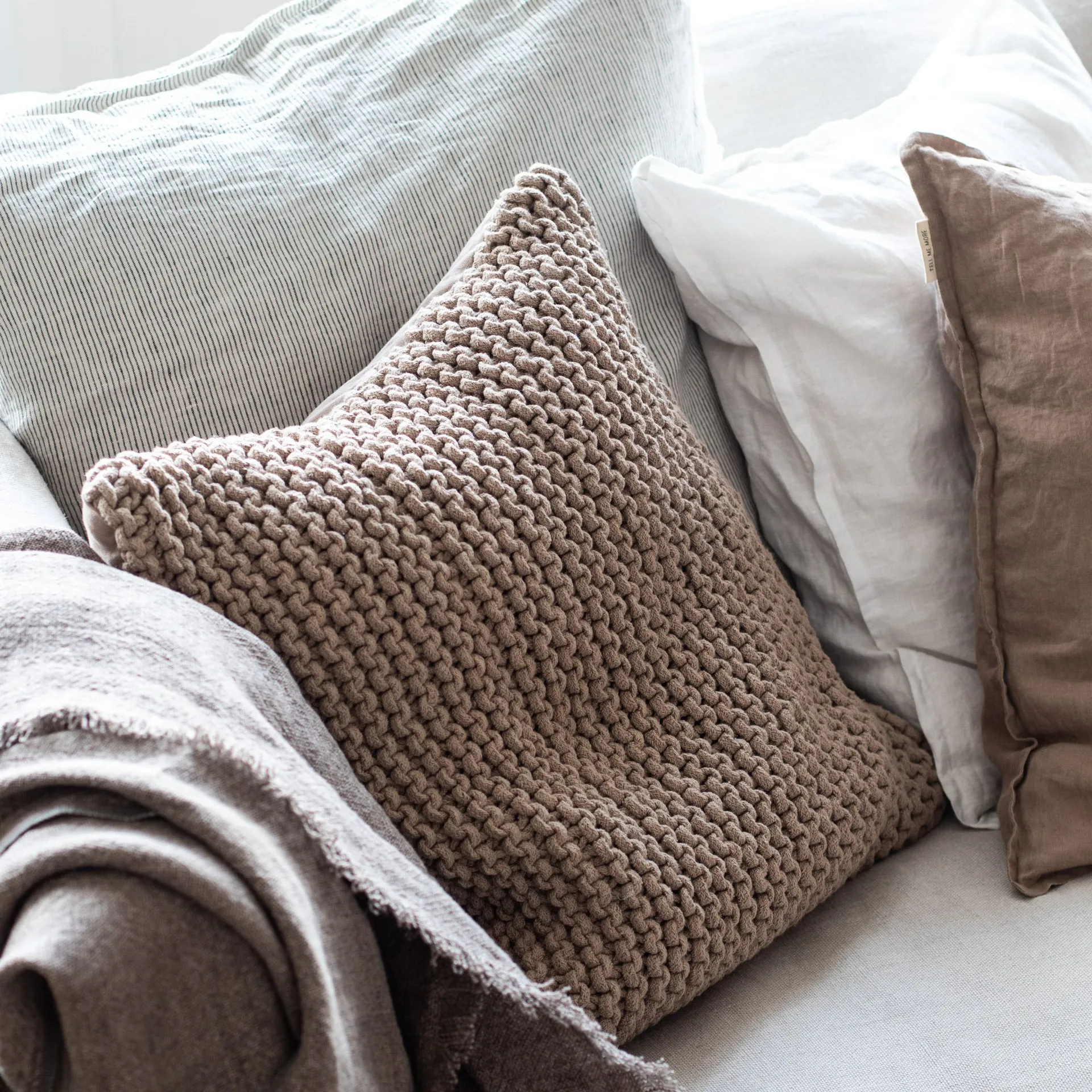Rope Kissenbezug 50 x 50cm, Chestnut Tell Me More