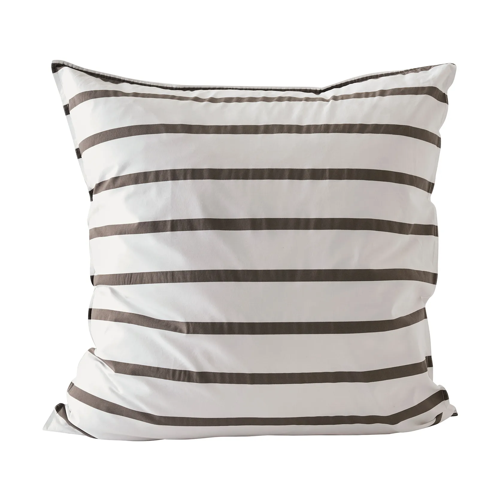 Tell Me More gestreifter Kissenbezug Baumwolle
, Taupe, 80×80 cm Tell Me More