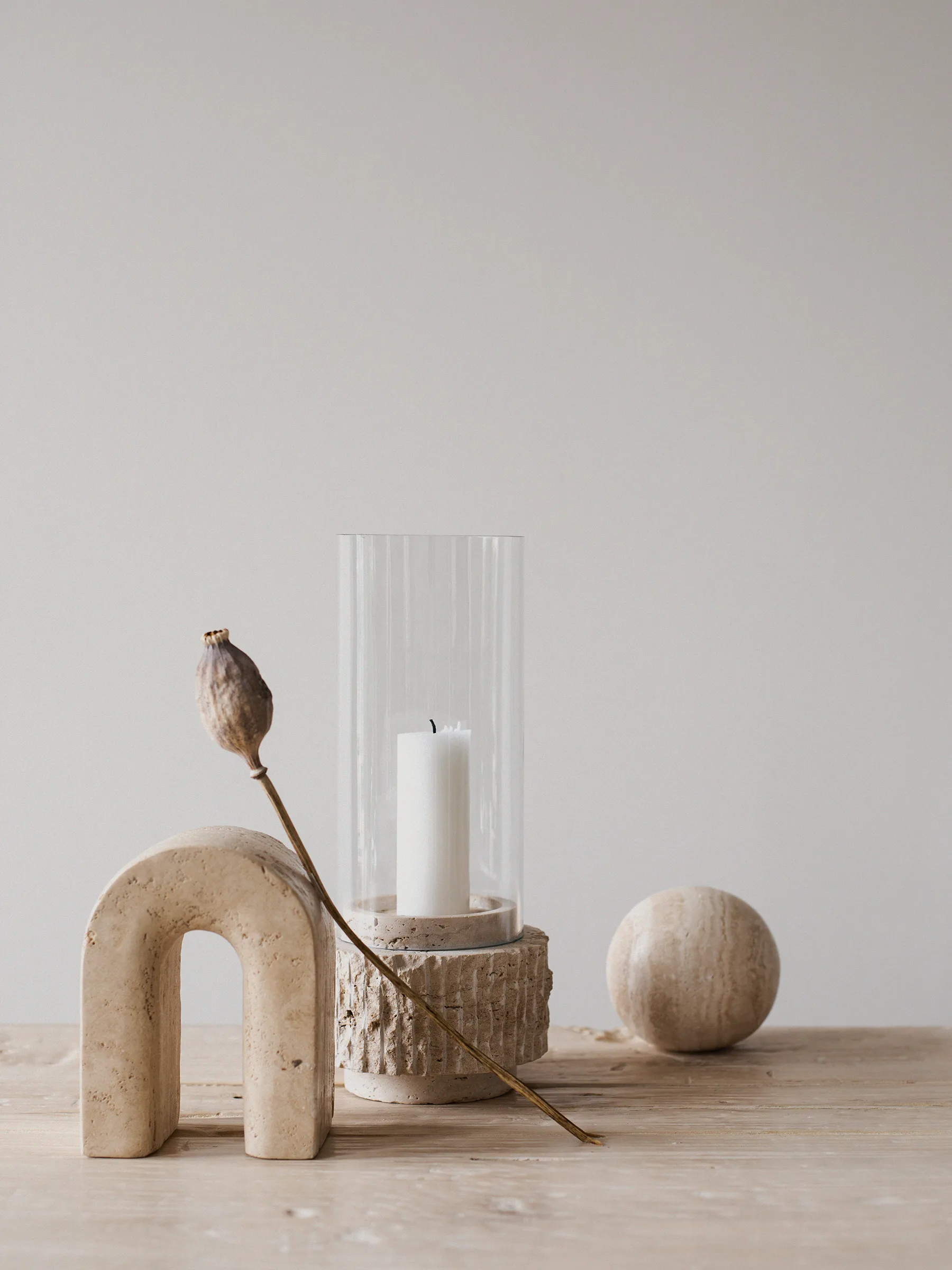 Travertine Buchstütze, 15cm Tell Me More