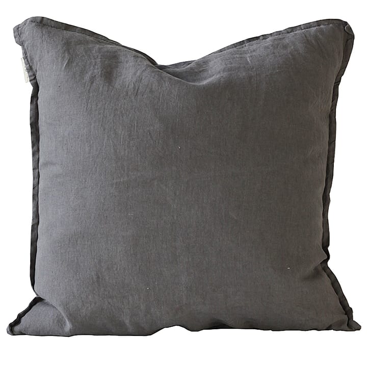 Washed linen Kissenbezug 50 x 50cm - Dunkelgrau - Tell Me More