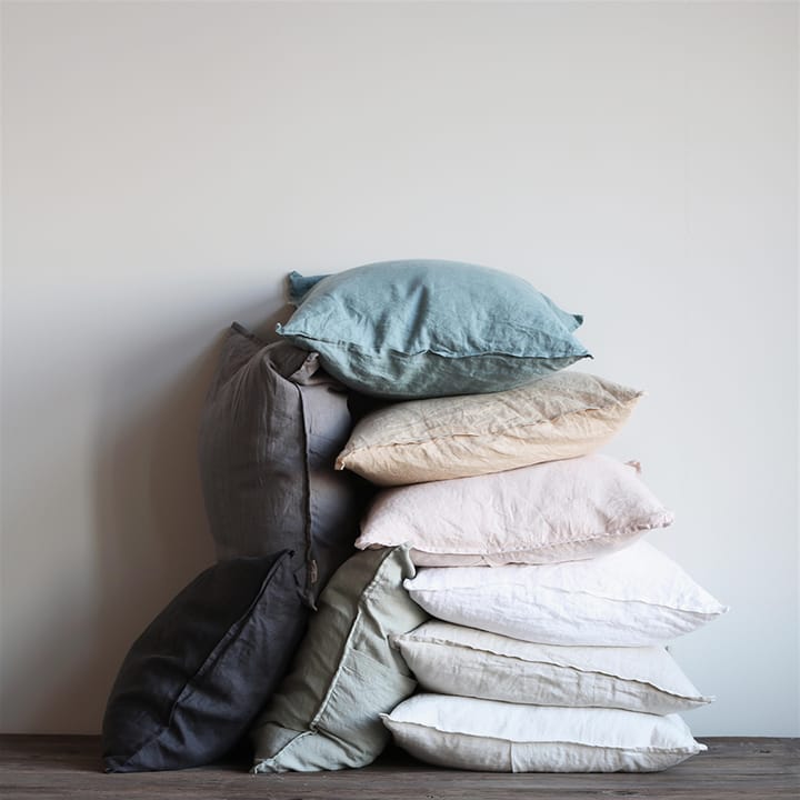 Washed linen Kissenbezug 50 x 50cm, Dunkelgrau Tell Me More