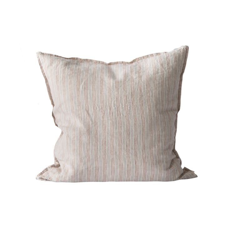 Washed linen Kissenbezug 50 x 50cm - Hazelnut stripe - Tell Me More