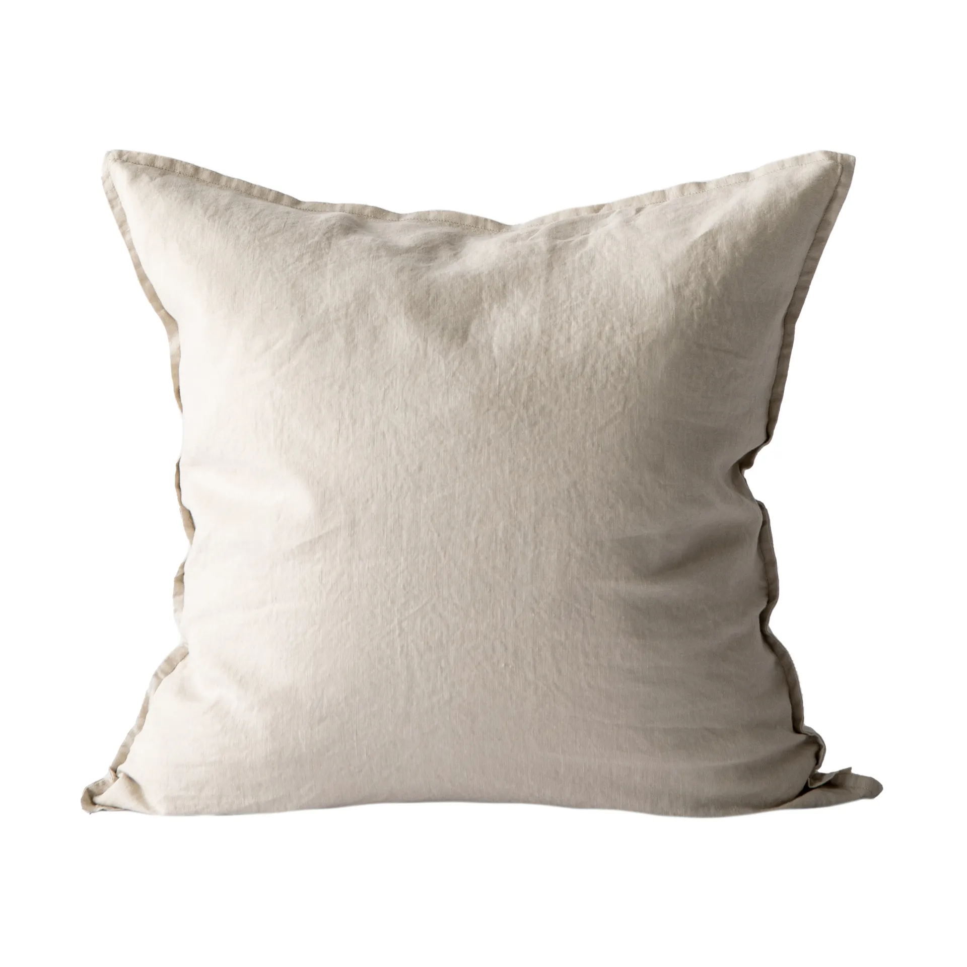 Washed linen Kissenbezug 50 x 50cm, Warm grey Tell Me More