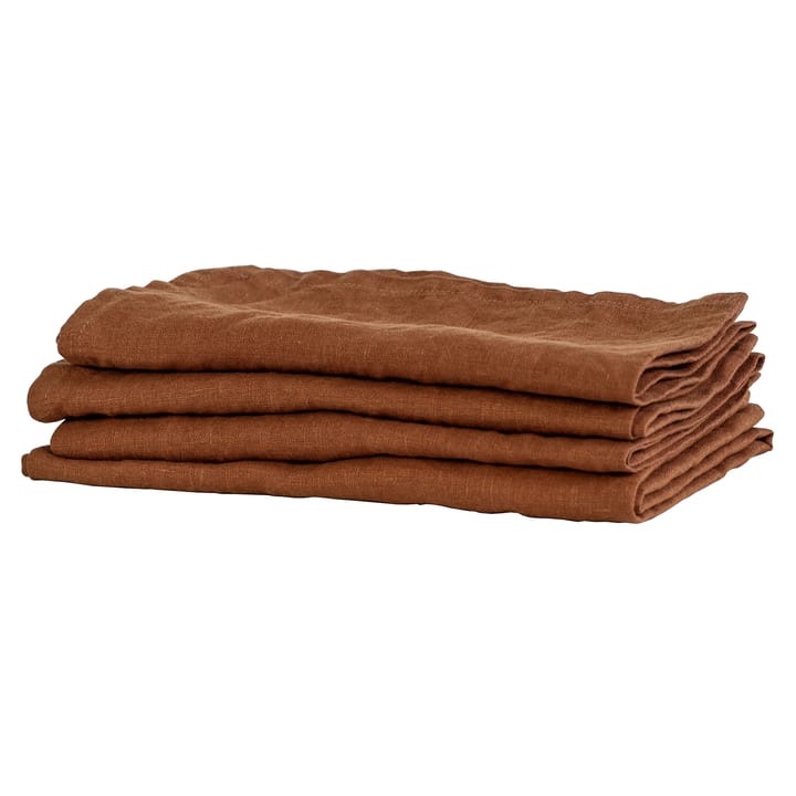 Washed linen Serviette, Amber (braun) Tell Me More