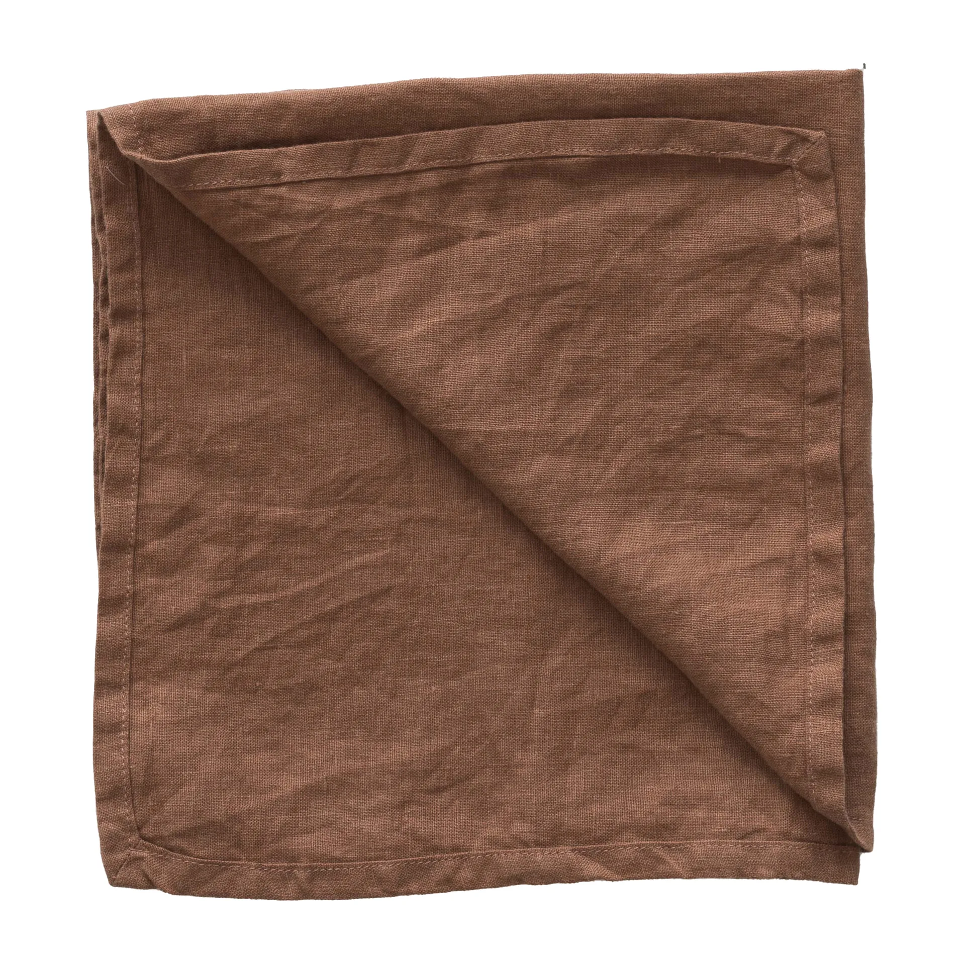 Washed linen Serviette, Amber (braun) Tell Me More