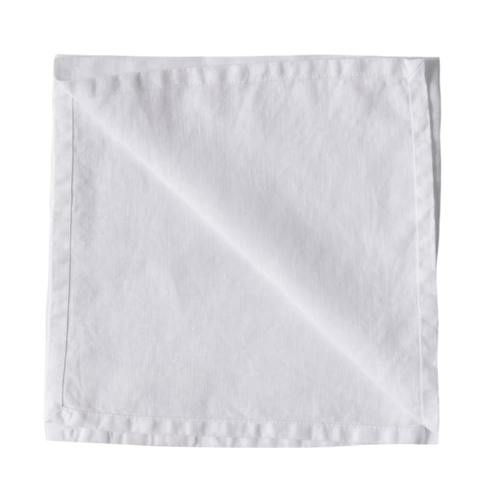 Washed linen Serviette - Bleached white - Tell Me More