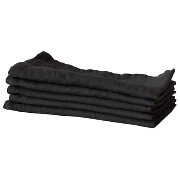 Washed linen Serviette - Carbon (schwarz) - Tell Me More