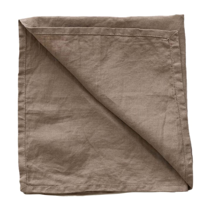 Washed linen Serviette - Chestnut - Tell Me More