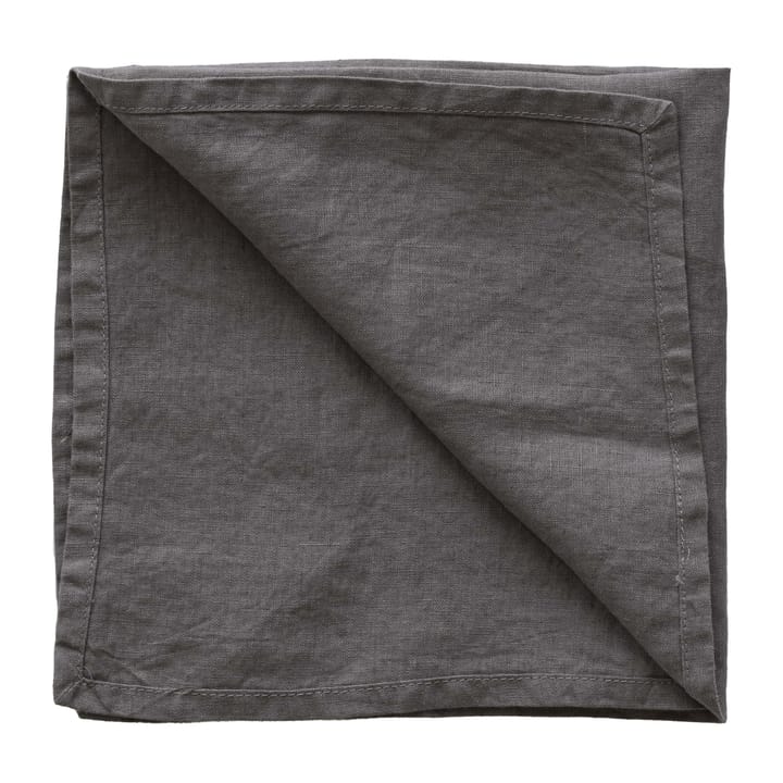 Washed linen Serviette - Dunkelgrau - Tell Me More