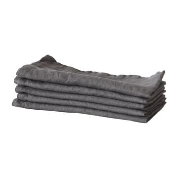 Washed linen Serviette - Dunkelgrau - Tell Me More