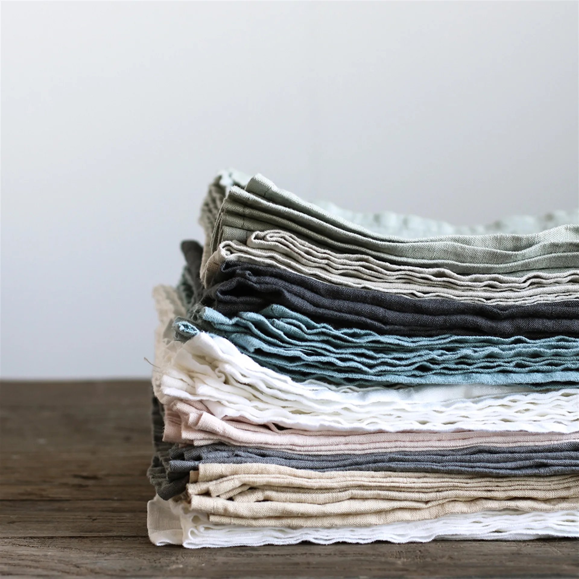 Washed linen Serviette, Dunkelgrau Tell Me More