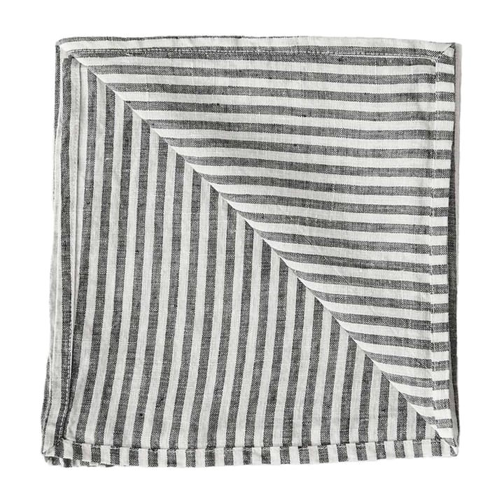 Washed linen Serviette - Grey-white - Tell Me More