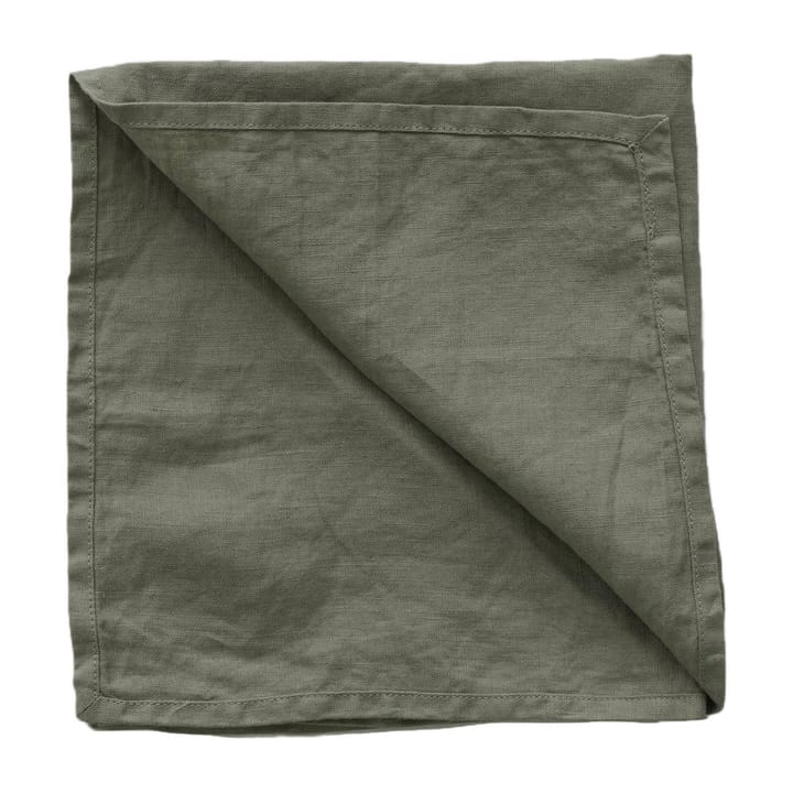 Washed linen Serviette - Khaki (grün) - Tell Me More
