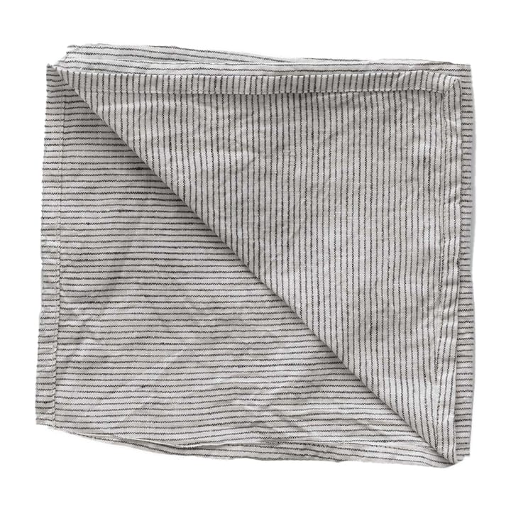Washed linen Serviette - Pinstripe (black-white) - Tell Me More