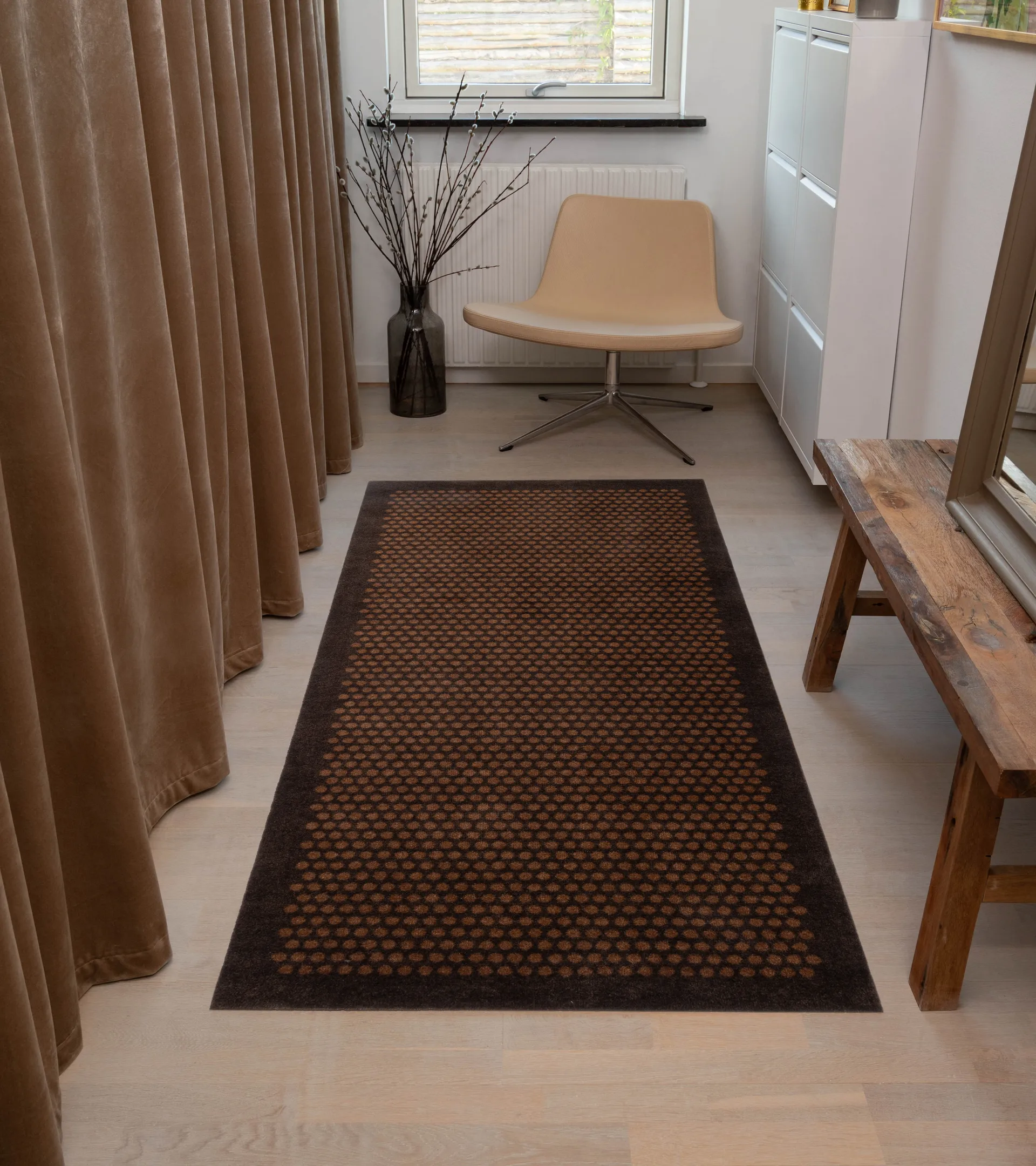 Dot Fußabstreifer, Cognac-brown, 90x200 cm tica copenhagen