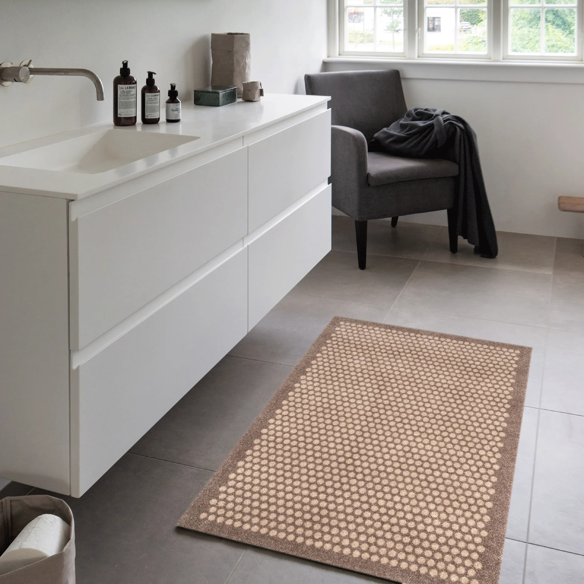 Dot Fußabstreifer, Sand, 90 x 130cm tica copenhagen