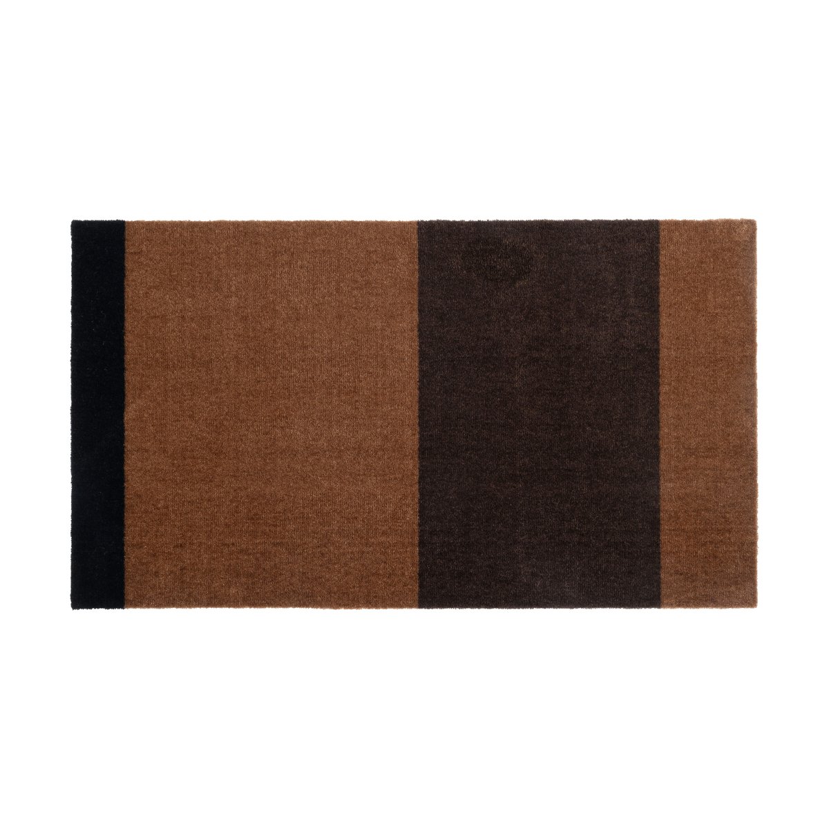 tica copenhagen Stripes by tica, horizontal, Flurteppich Cognac-dark brown-black, 67x120 cm