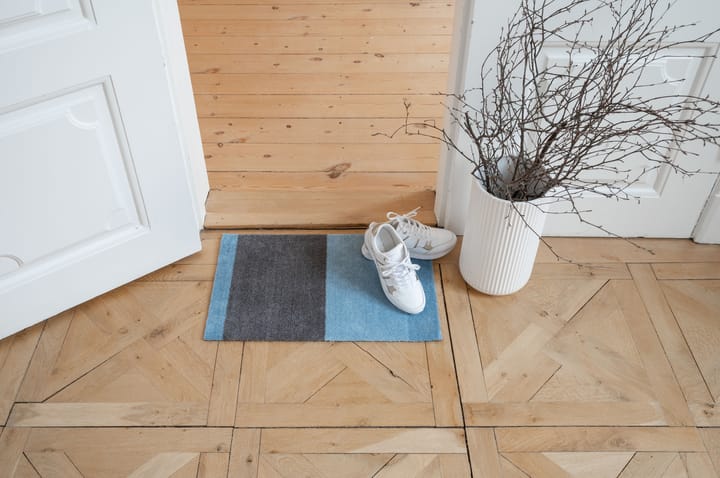 Stripes by tica, horizontal, Fußabstreifer, Blue-steel grey, 40 x 60cm tica copenhagen
