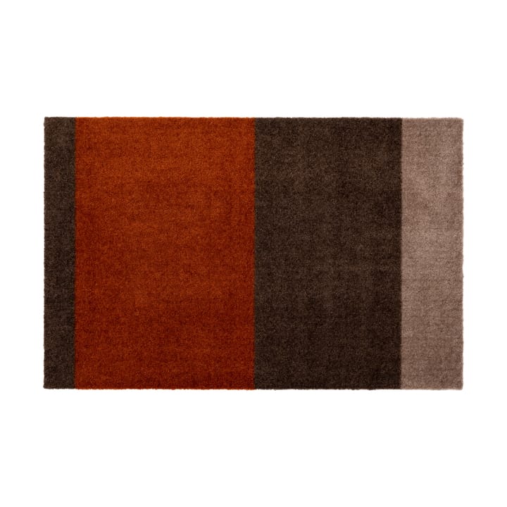 Stripes by tica, horizontal, Fußabstreifer - Brown-terrakotta, 60 x 90cm - tica copenhagen