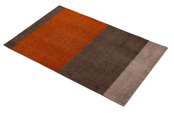 Stripes by tica, horizontal, Fußabstreifer - Brown-terrakotta, 60 x 90cm - tica copenhagen