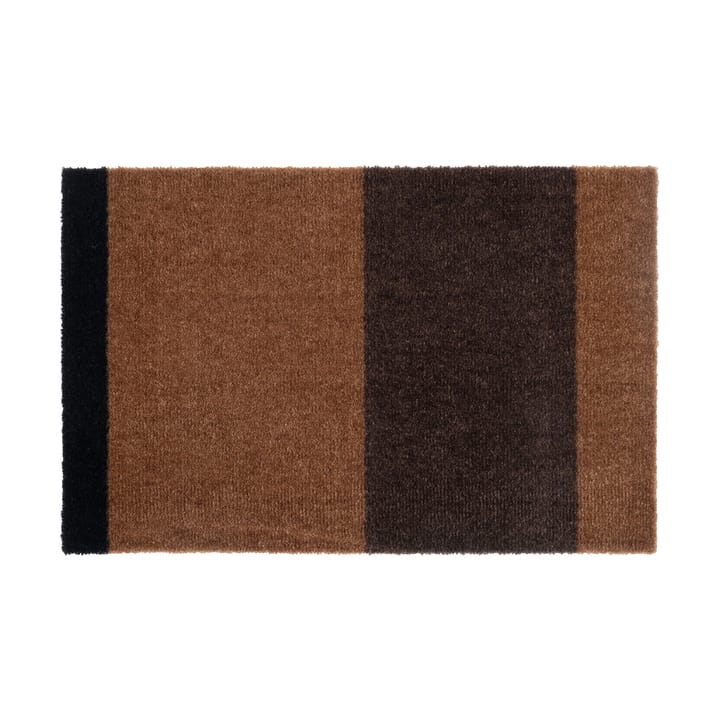 Stripes by tica, horizontal, Fußabstreifer - Cognac-dark brown-black, 40x60 cm - Tica copenhagen