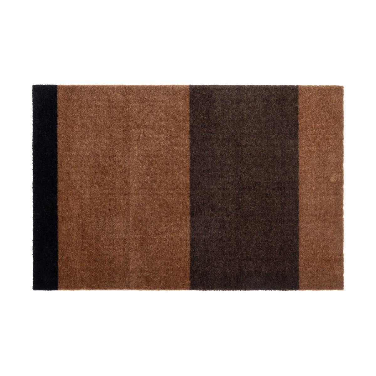 tica copenhagen Stripes by tica, horizontal, Fußabstreifer Cognac-dark brown-black, 60x90 cm