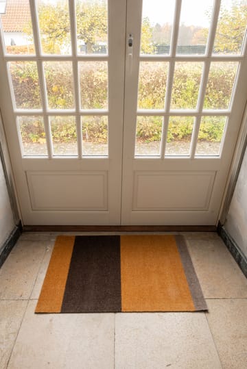 Stripes by tica, horizontal, Fußabstreifer - Dijon-brown-sand, 60 x 90cm - tica copenhagen