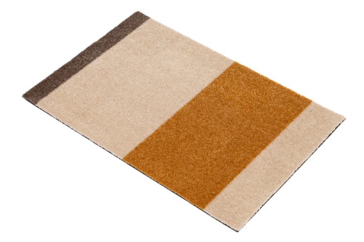 Stripes by tica, horizontal, Fußabstreifer - Ivory-dijon-brown, 40 x 60cm - tica copenhagen