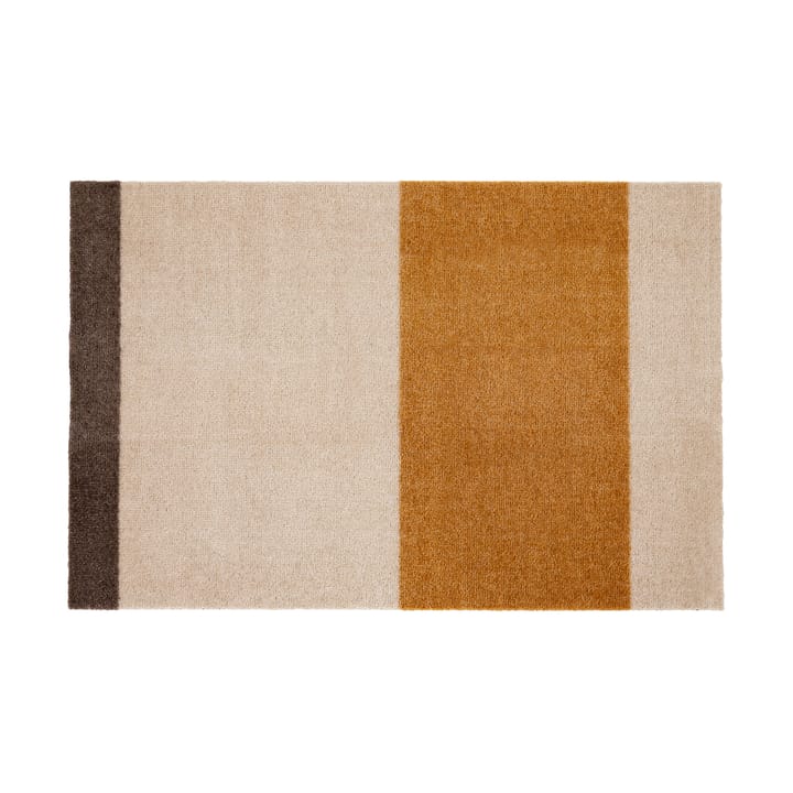 Stripes by tica, horizontal, Fußabstreifer - Ivory-dijon-brown, 60 x 90cm - tica copenhagen