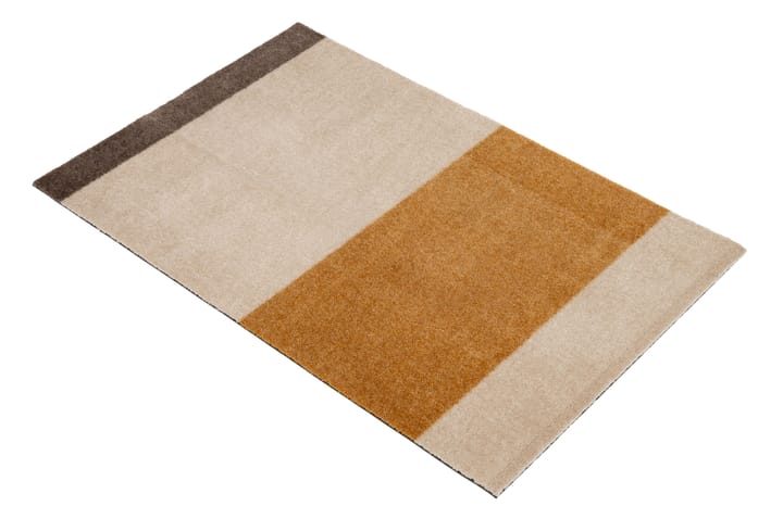 Stripes by tica, horizontal, Fußabstreifer - Ivory-dijon-brown, 60 x 90cm - tica copenhagen