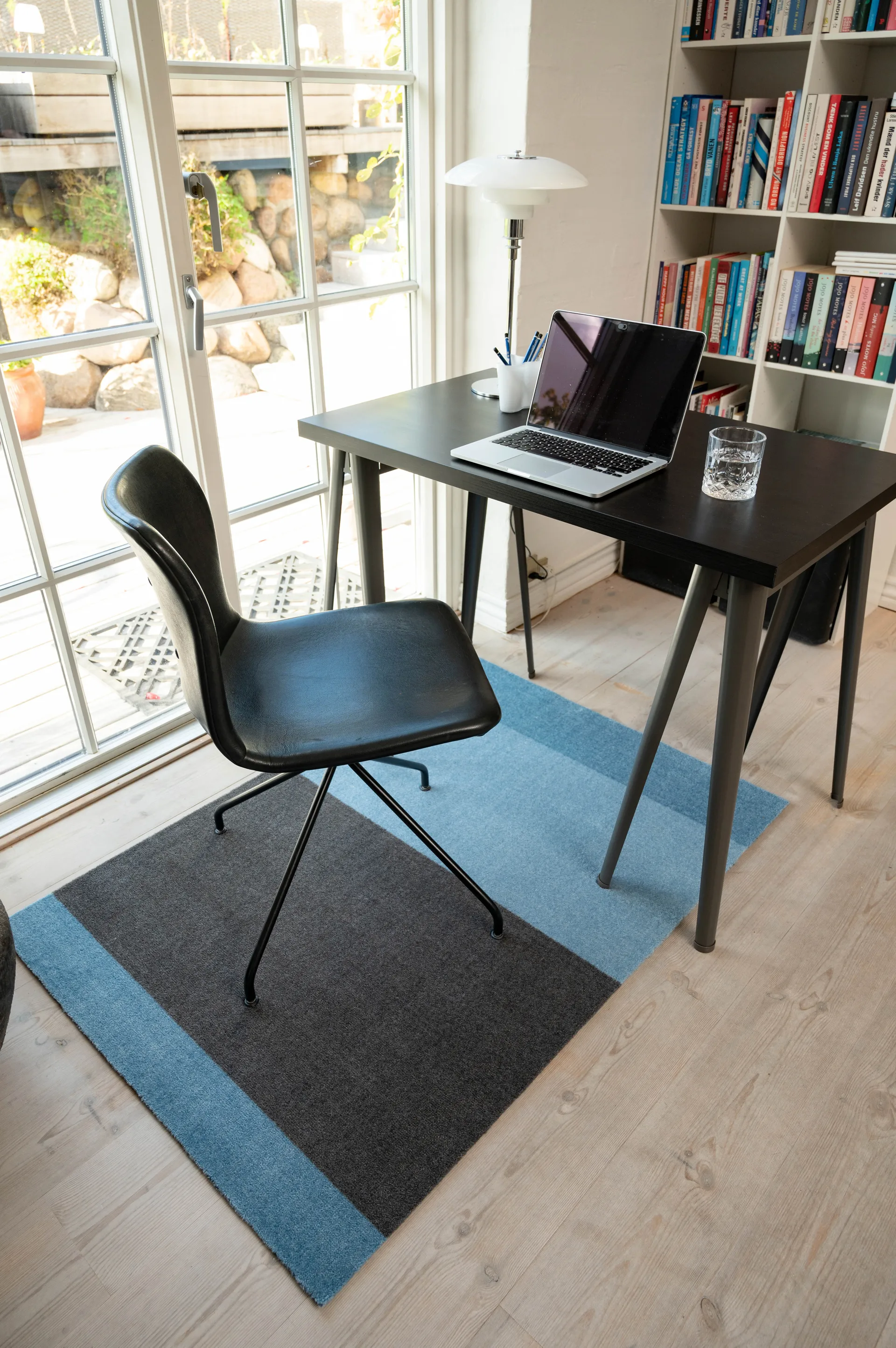 Stripes Flurteppich horizontal, Blue-steel grey, 90 x 130cm tica copenhagen