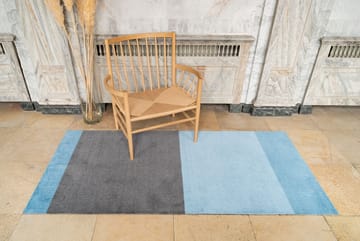 Stripes Flurteppich horizontal - Blue-steel grey, 90 x 200cm - tica copenhagen