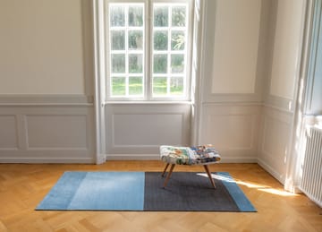 Stripes Flurteppich horizontal - Blue-steel grey, 90 x 200cm - tica copenhagen
