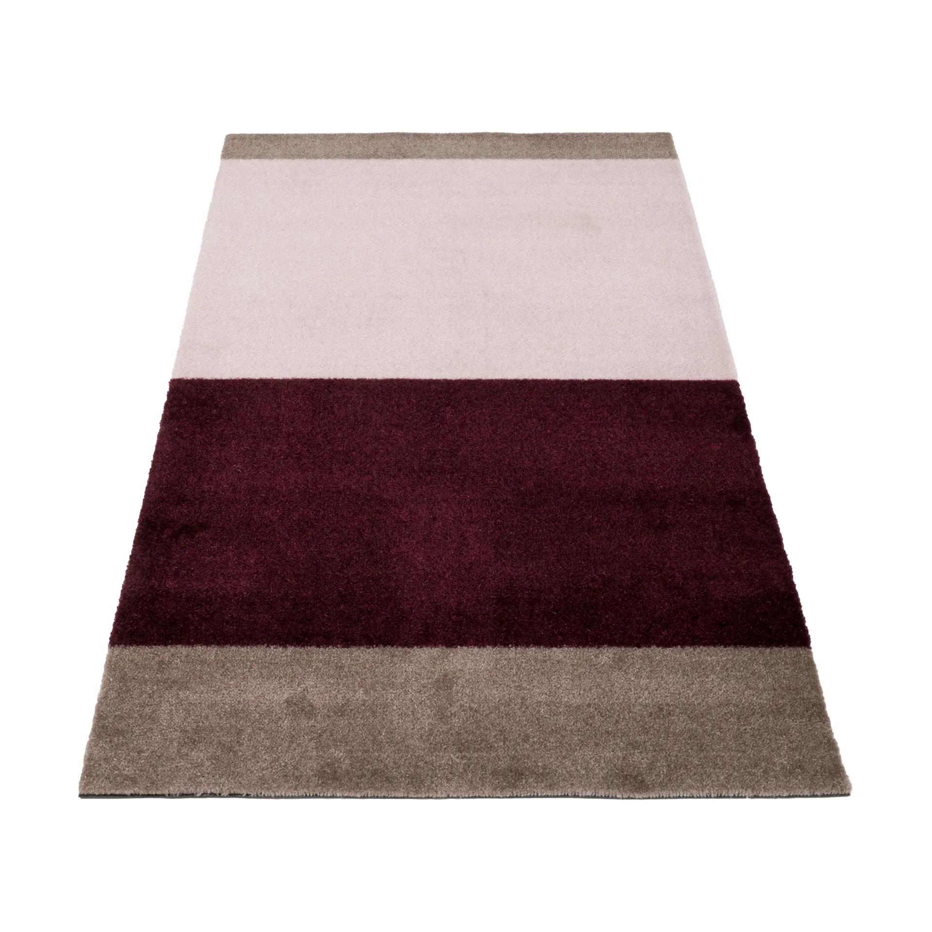 Stripes Flurteppich horizontal, Bordeaux-rose-sand, 67x120 cm tica copenhagen