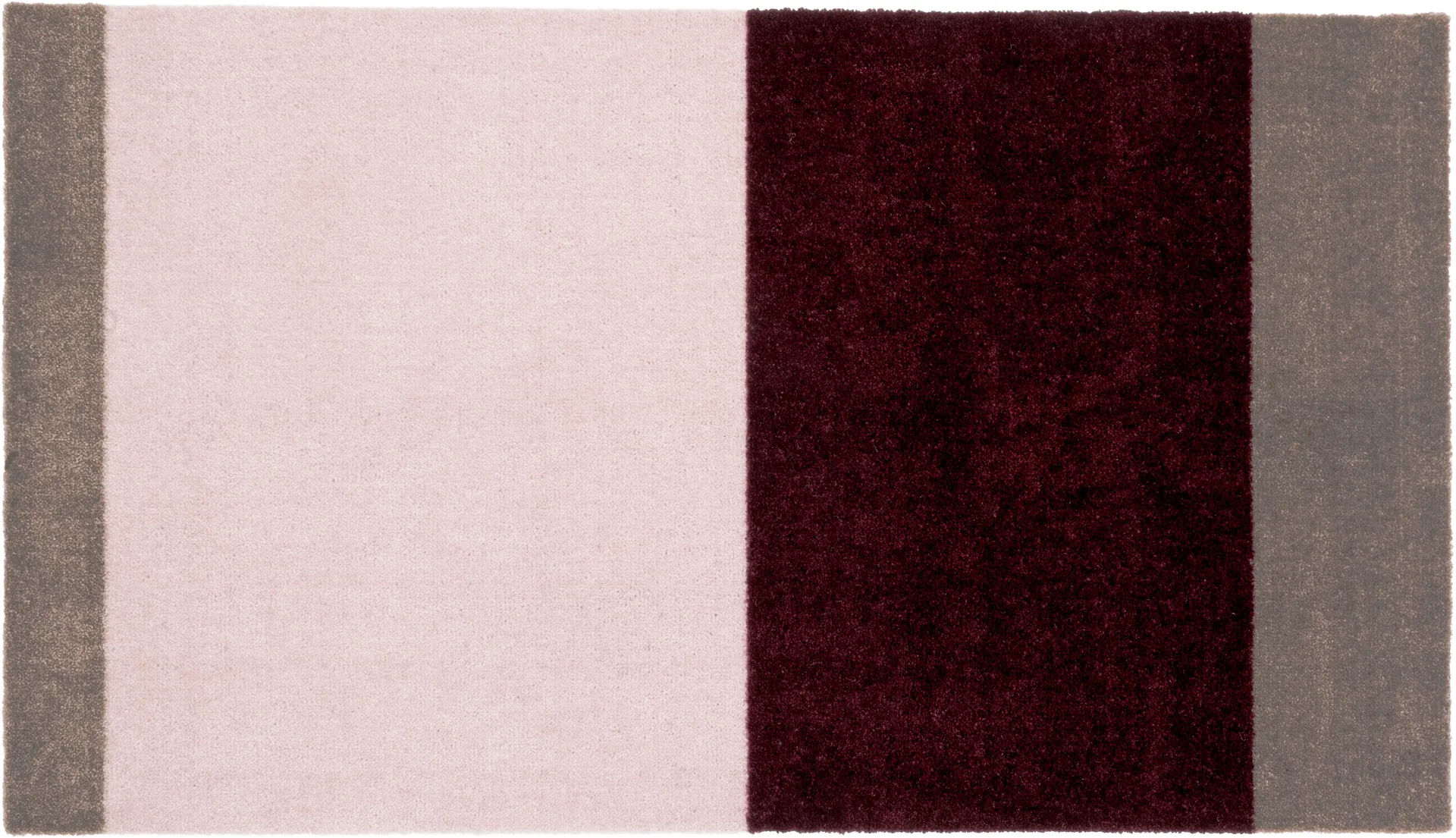 Stripes Flurteppich horizontal, Bordeaux-rose-sand, 67x120 cm tica copenhagen
