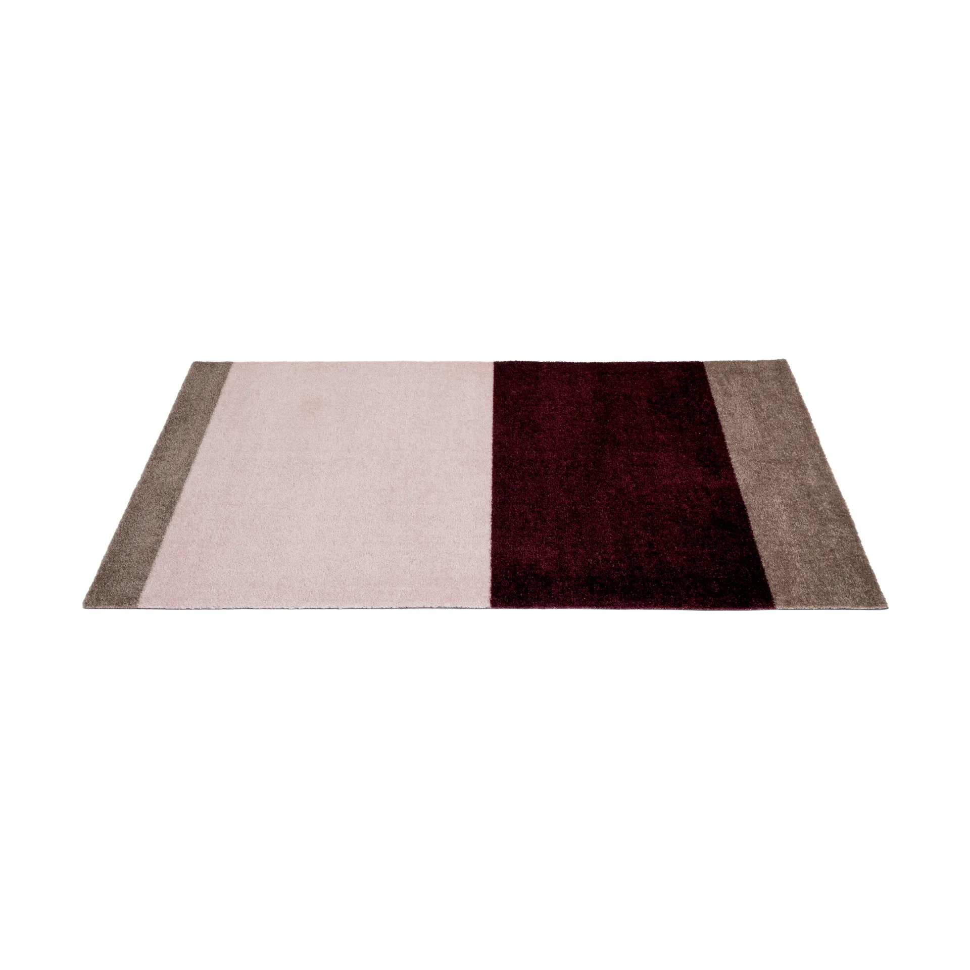 Stripes Flurteppich horizontal, Bordeaux-rose-sand, 67x120 cm tica copenhagen