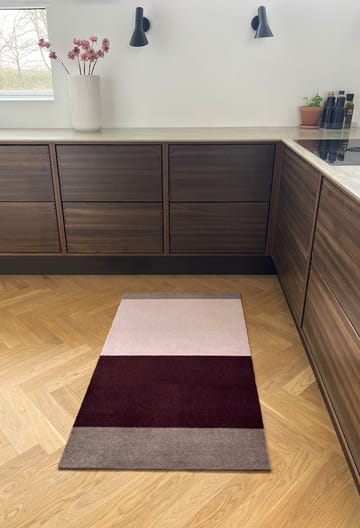 Stripes Flurteppich horizontal - Bordeaux-rose-sand, 67x120 cm - tica copenhagen