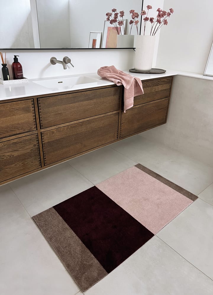 Stripes Flurteppich horizontal, Bordeaux-rose-sand, 67x120 cm tica copenhagen