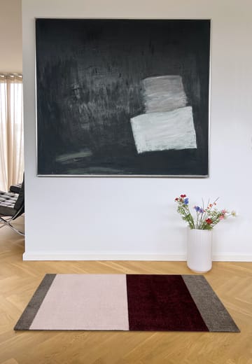 Stripes Flurteppich horizontal - Bordeaux-rose-sand, 67x120 cm - tica copenhagen
