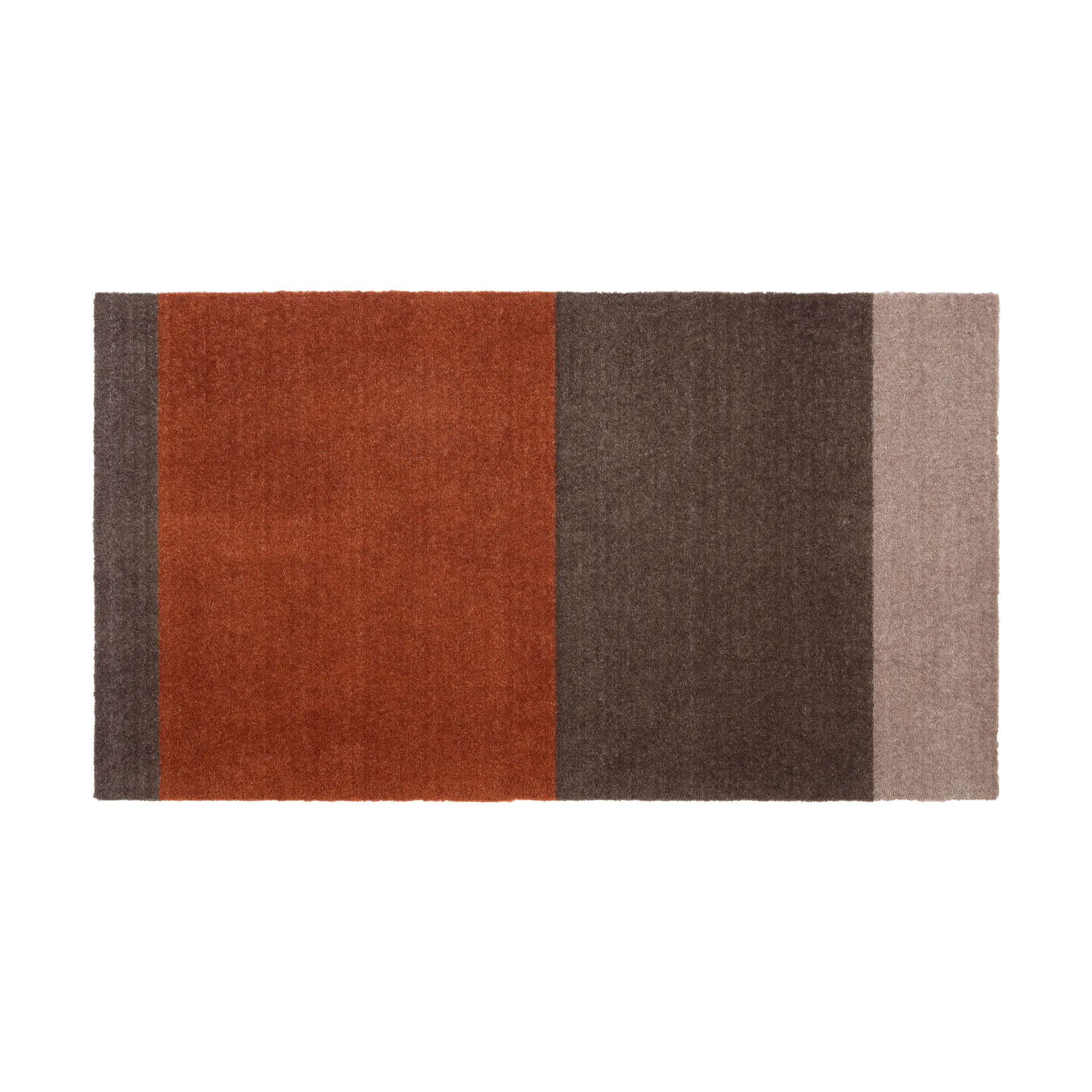 Stripes Flurteppich horizontal, Brown-terrakotta 67 x 120cm tica copenhagen