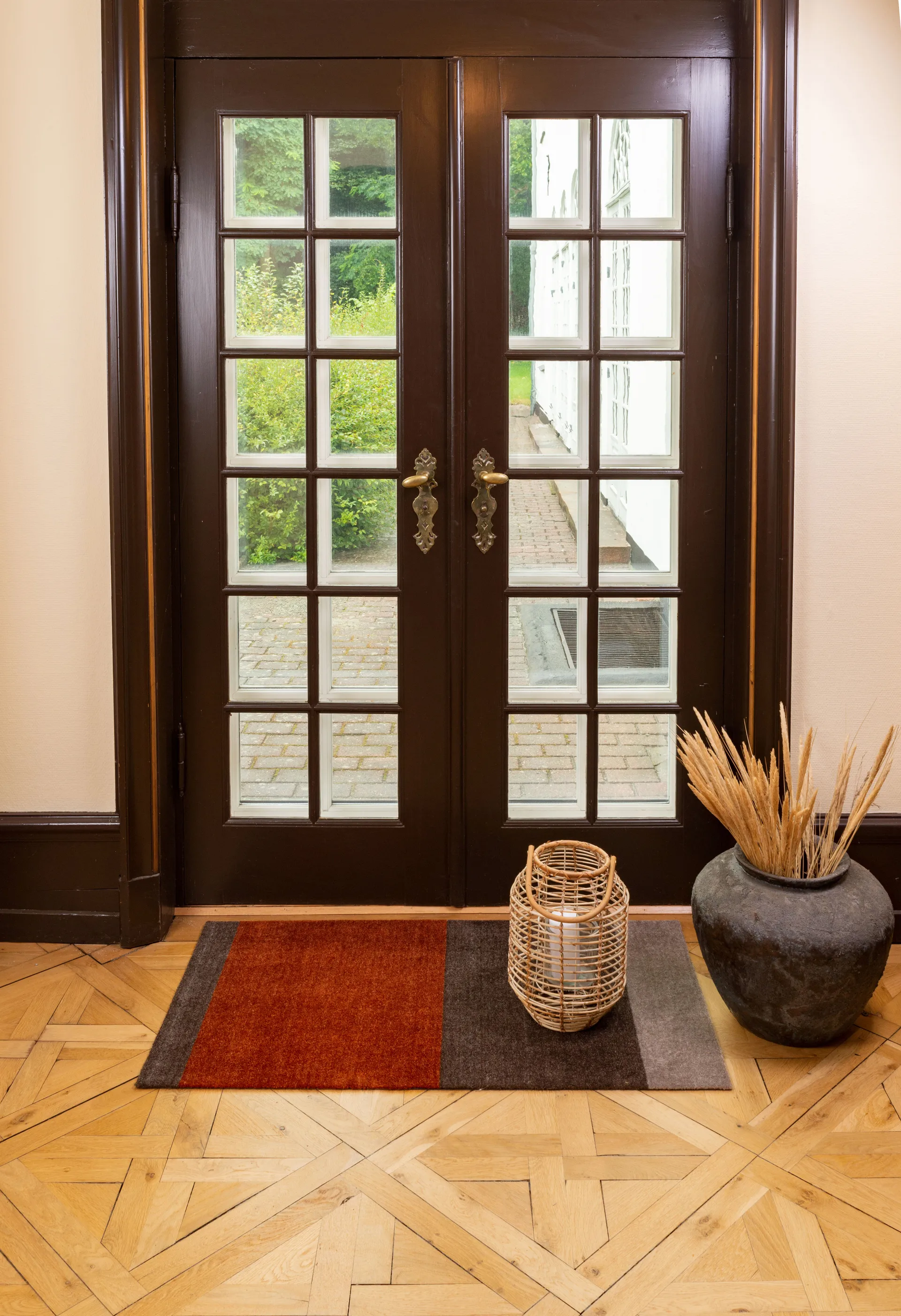 Stripes Flurteppich horizontal, Brown-terrakotta 67 x 120cm tica copenhagen