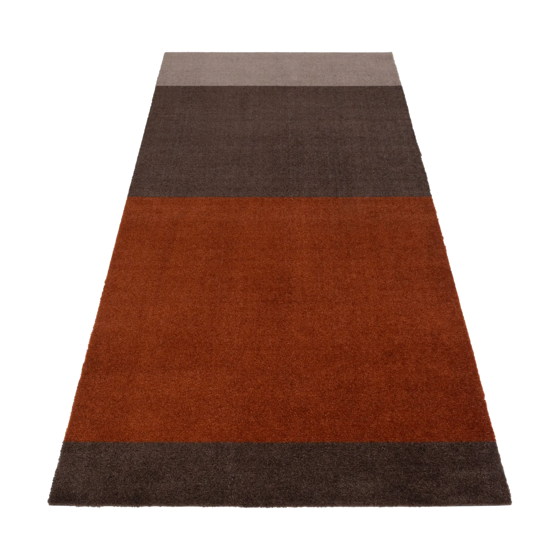 Stripes Flurteppich horizontal, Brown-terrakotta 90 x 200cm tica copenhagen
