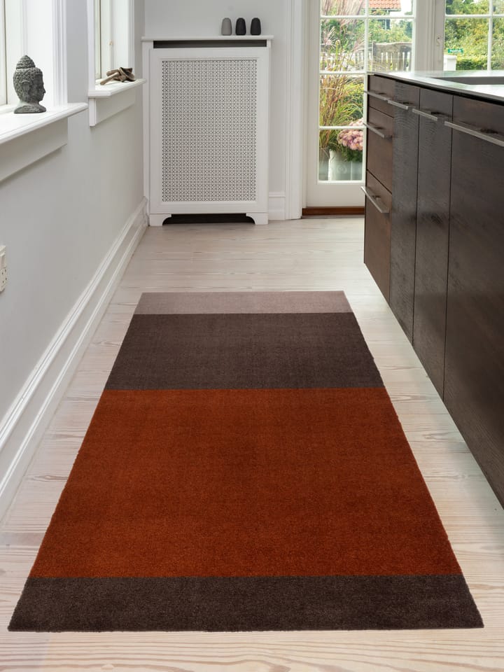 Stripes Flurteppich horizontal, Brown-terrakotta 90 x 200cm tica copenhagen
