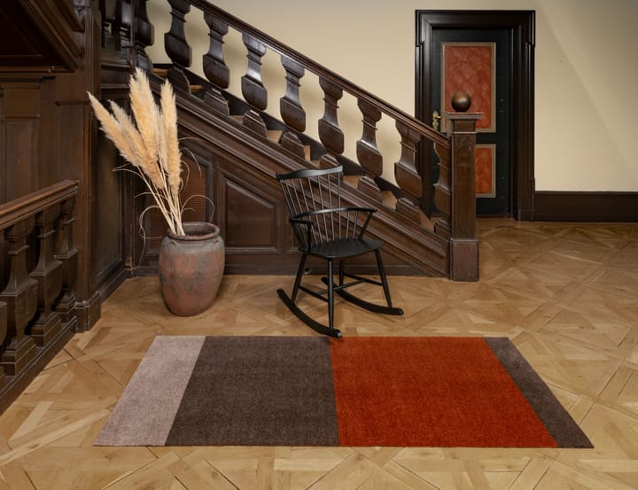 Stripes Flurteppich horizontal, Brown-terrakotta 90 x 200cm tica copenhagen