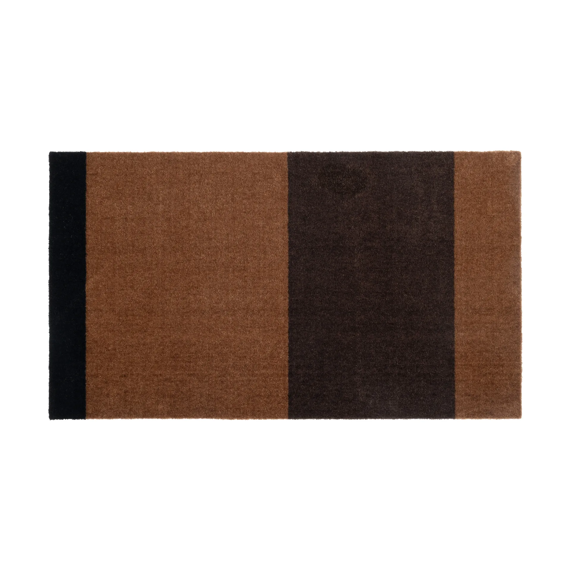 Stripes Flurteppich horizontal, Cognac-dark brown-black, 67x120 cm tica copenhagen