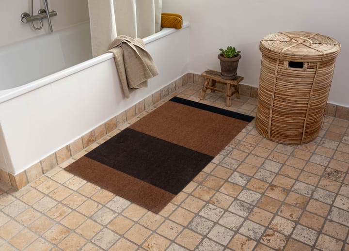 Stripes Flurteppich horizontal, Cognac-dark brown-black, 67x120 cm tica copenhagen