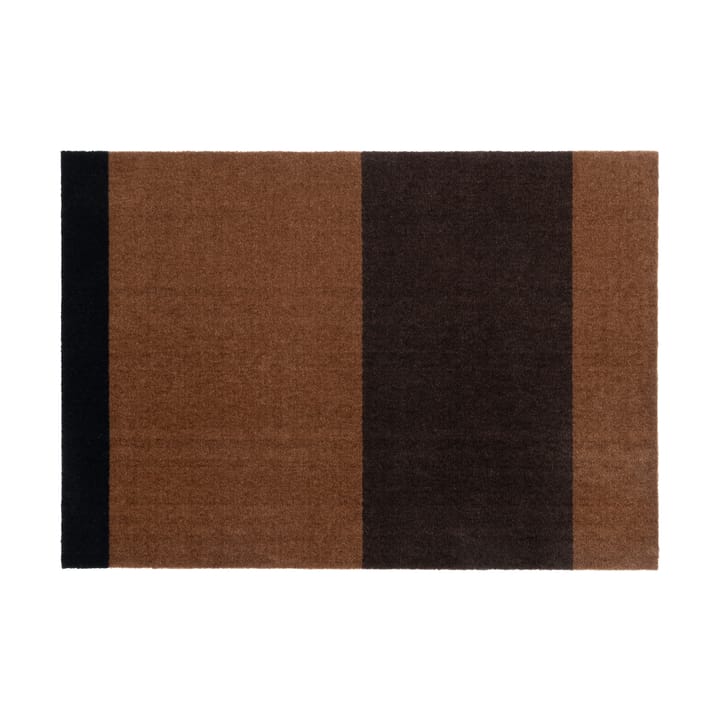 Stripes Flurteppich horizontal - Cognac-dark brown-black, 90x130 cm - Tica copenhagen