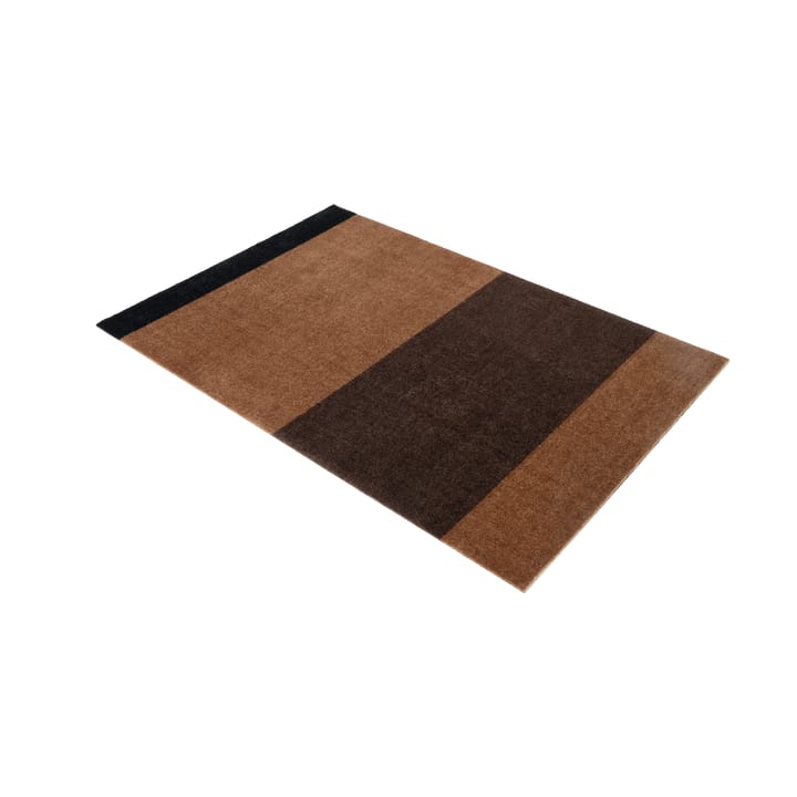 Stripes Flurteppich horizontal, Cognac-dark brown-black, 90x130 cm tica copenhagen